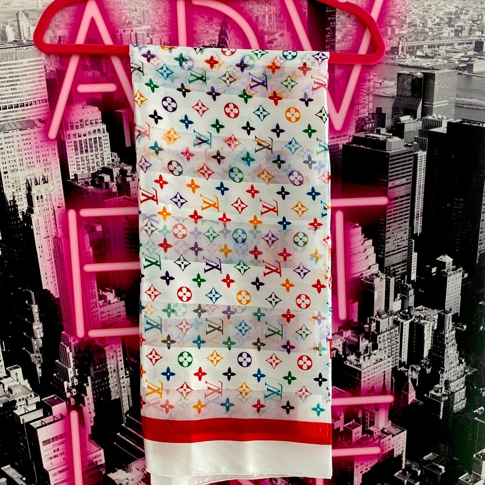 Louis Vuitton Multi Colored Silk Scarf